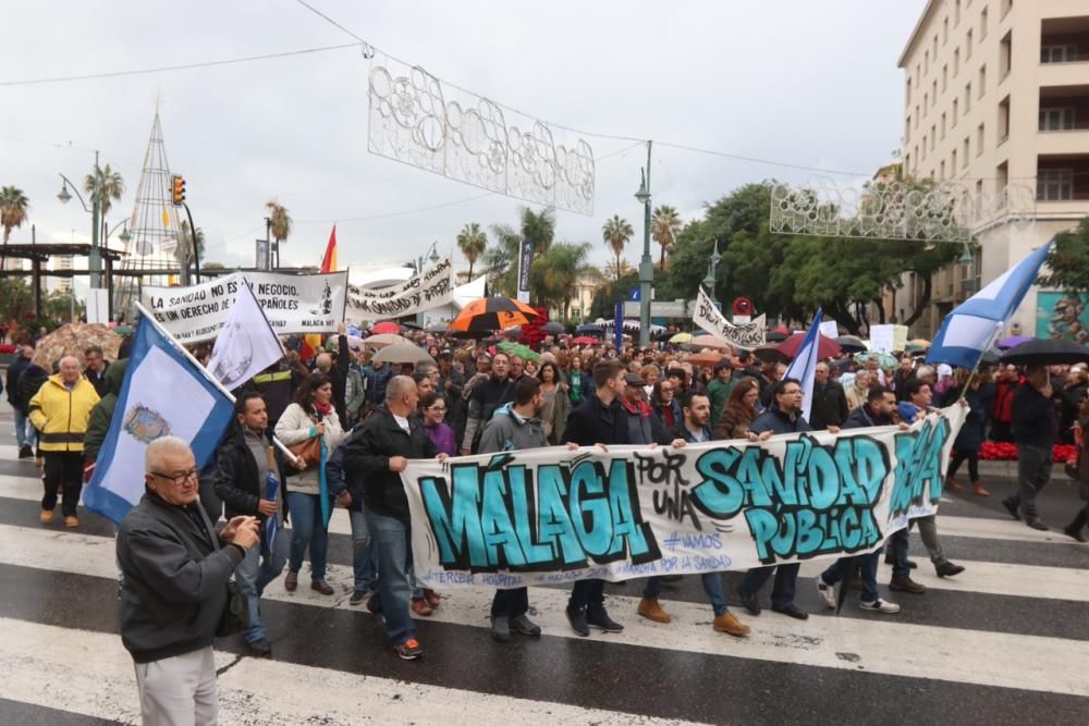 Marcha por la sanidad pública en Málaga