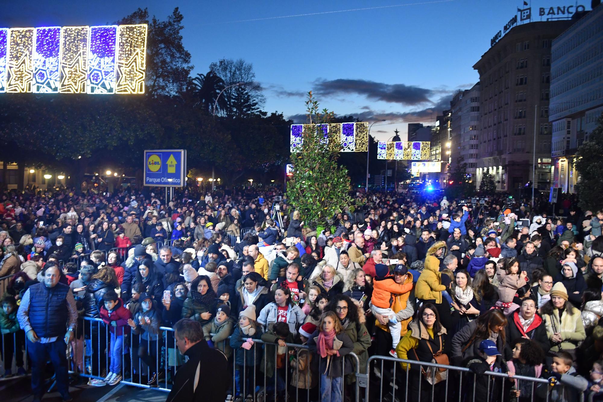 Encendido de las luces de Navidad en A Coruña