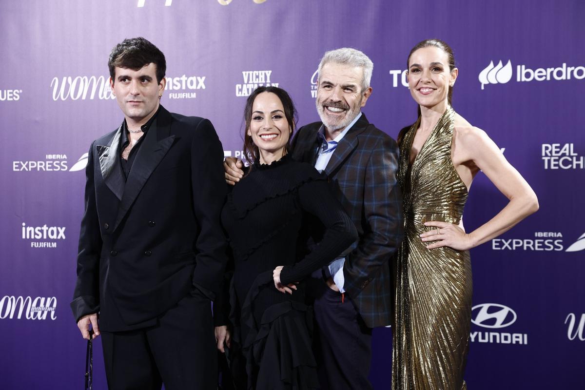 Palomo, María Escoté, Lorenzo Caprile y Raquel Sánchez Silva en los Premios Woman 2023