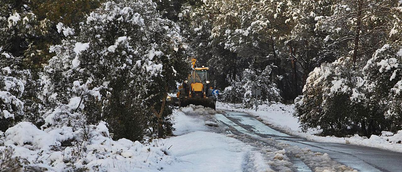 Imagen de la nevada que tuvo lugar en Bocairent el 18 de marzo de este año | PERALES IBORRA