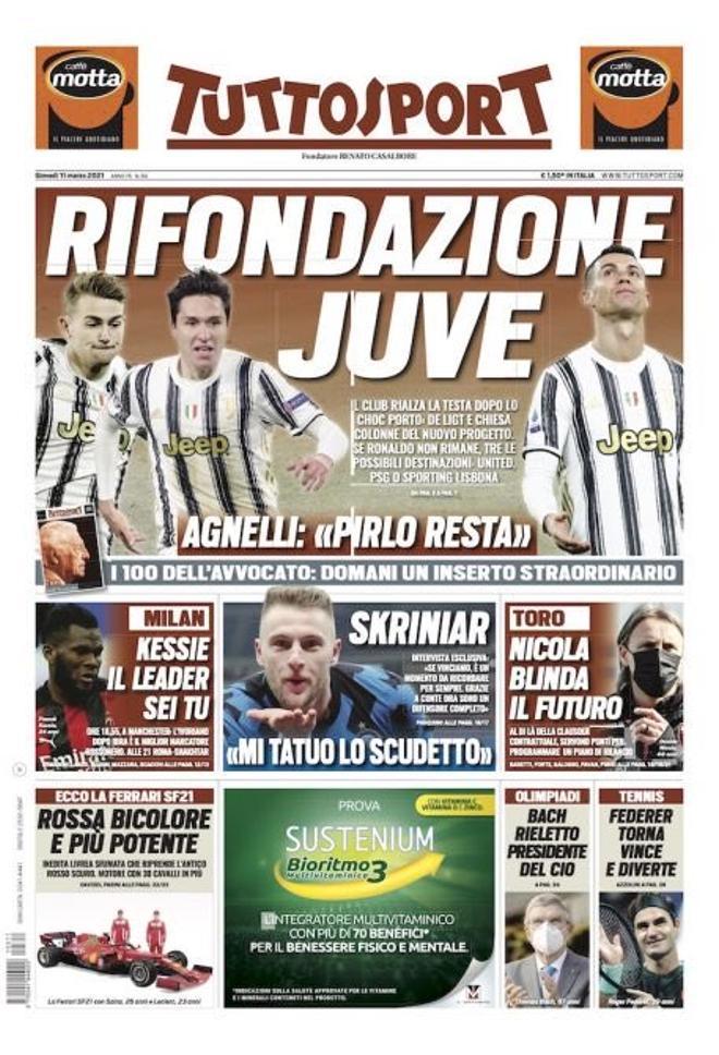 La portada de Tuttosport del 11/03/21