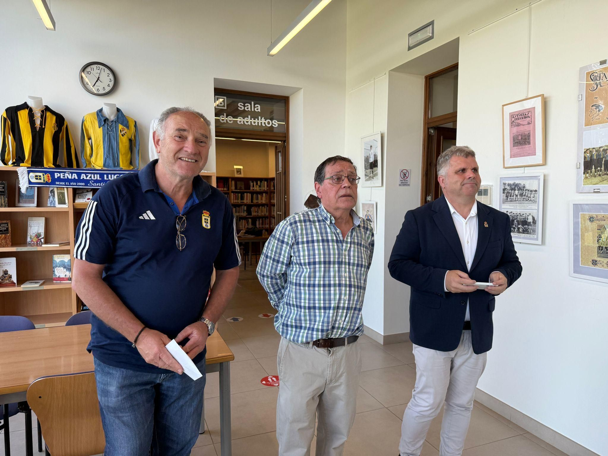 Así fue la inauguración de la exposición Fundadores del Real Oviedo en Lugo de Llanera