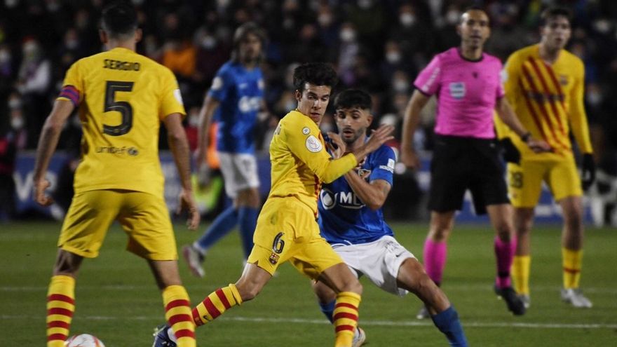 Una jugada del Barça durant el partit d&#039;aquesta setmana contra el Linares