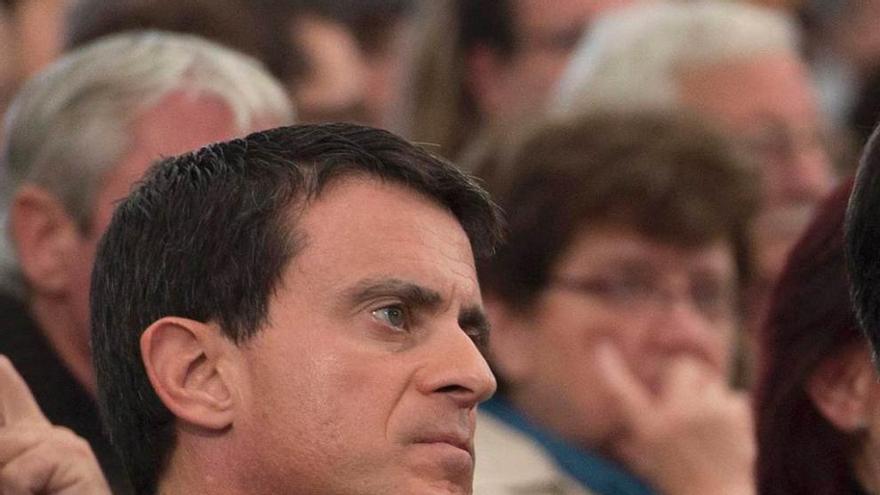 Manuel Valls, ayer, en un acto en Francia.