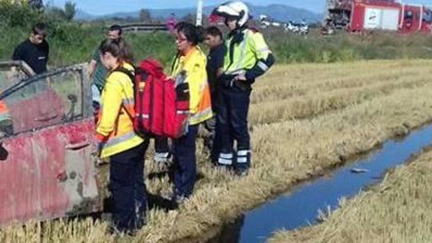 L&#039;estat en què va quedar el cotxe de l&#039;accidentat.