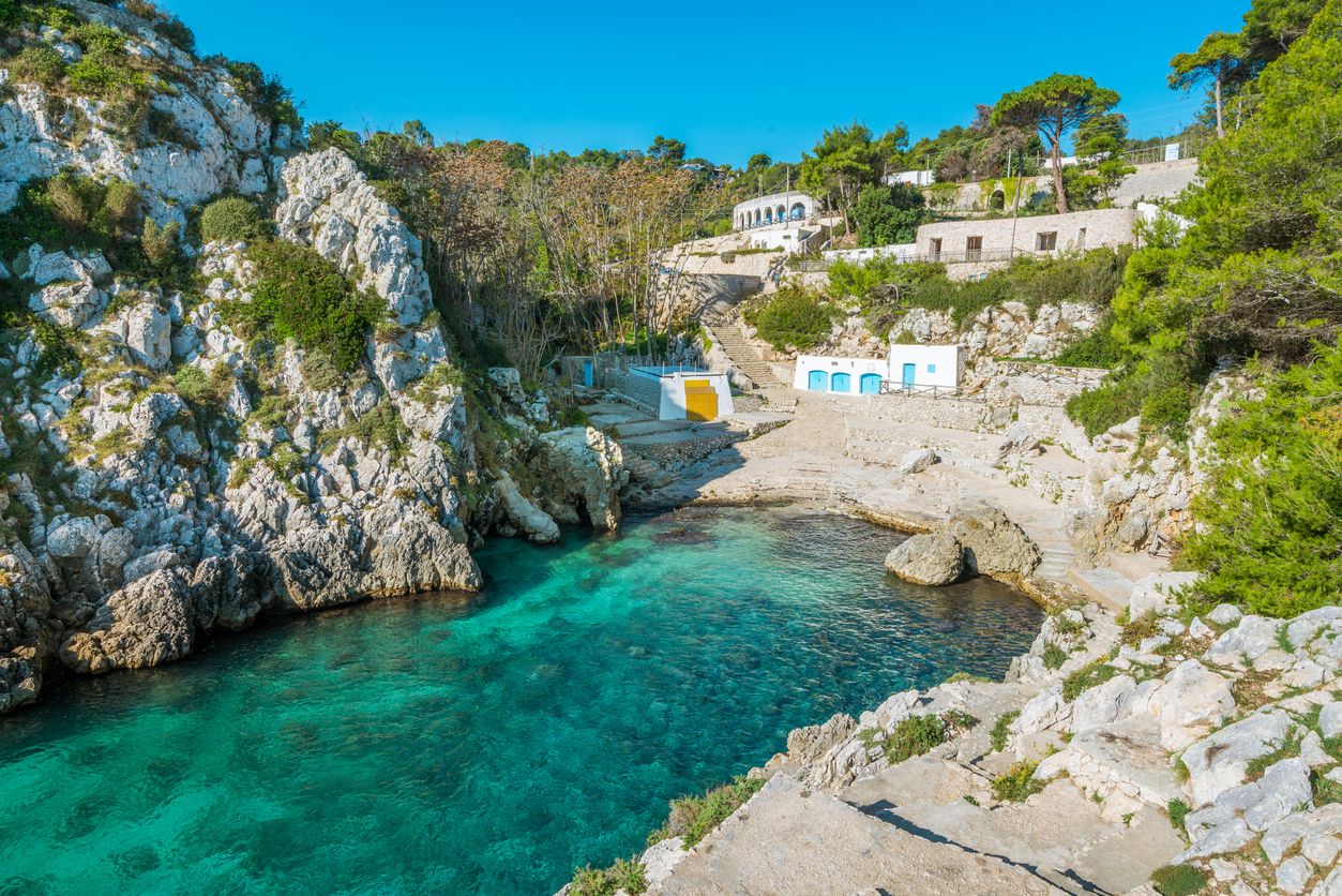 Una cala en Salento, Italia.