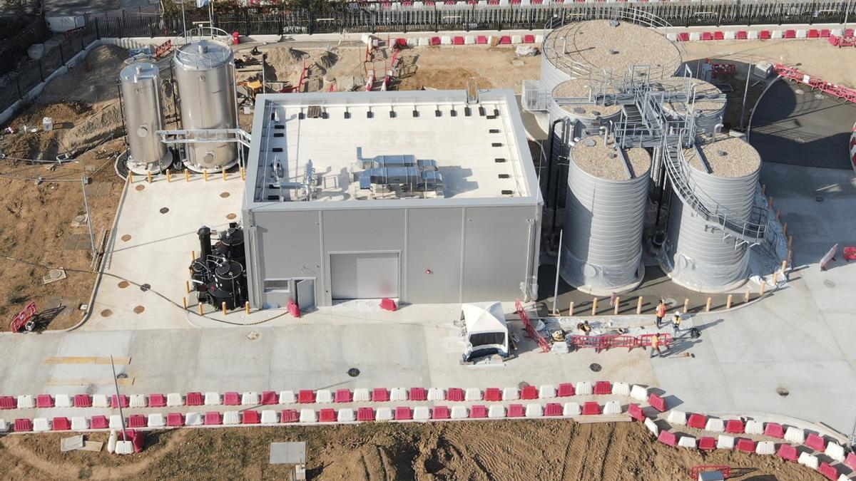 Una planta de tratamiento de agua instalada por Whitewater en un centro de datos de Italia.