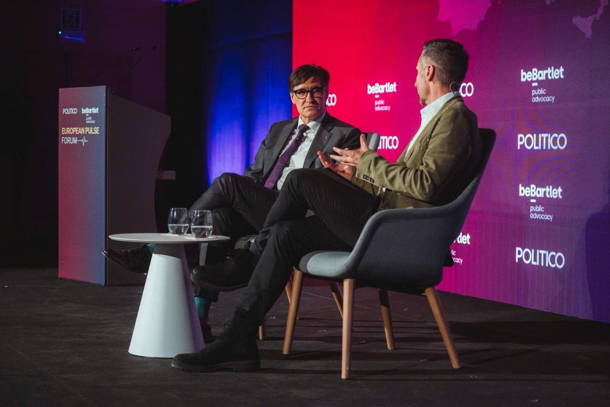 El president de la Generalitat, Salvador Illa, en el European Pulse Forum este viernes