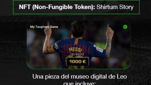 Pantallazo del documento con la imagen de Messi enviado por uno de los principales denunciados de Shirtum a uno de los inversores.