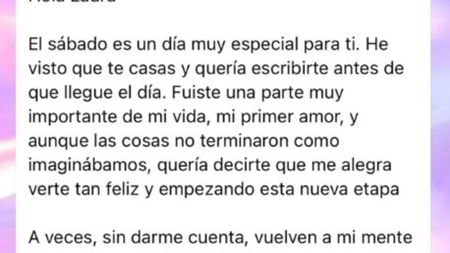 La carta de un ex a su primer amor a punto de casarse que ha dividido las redes sociales