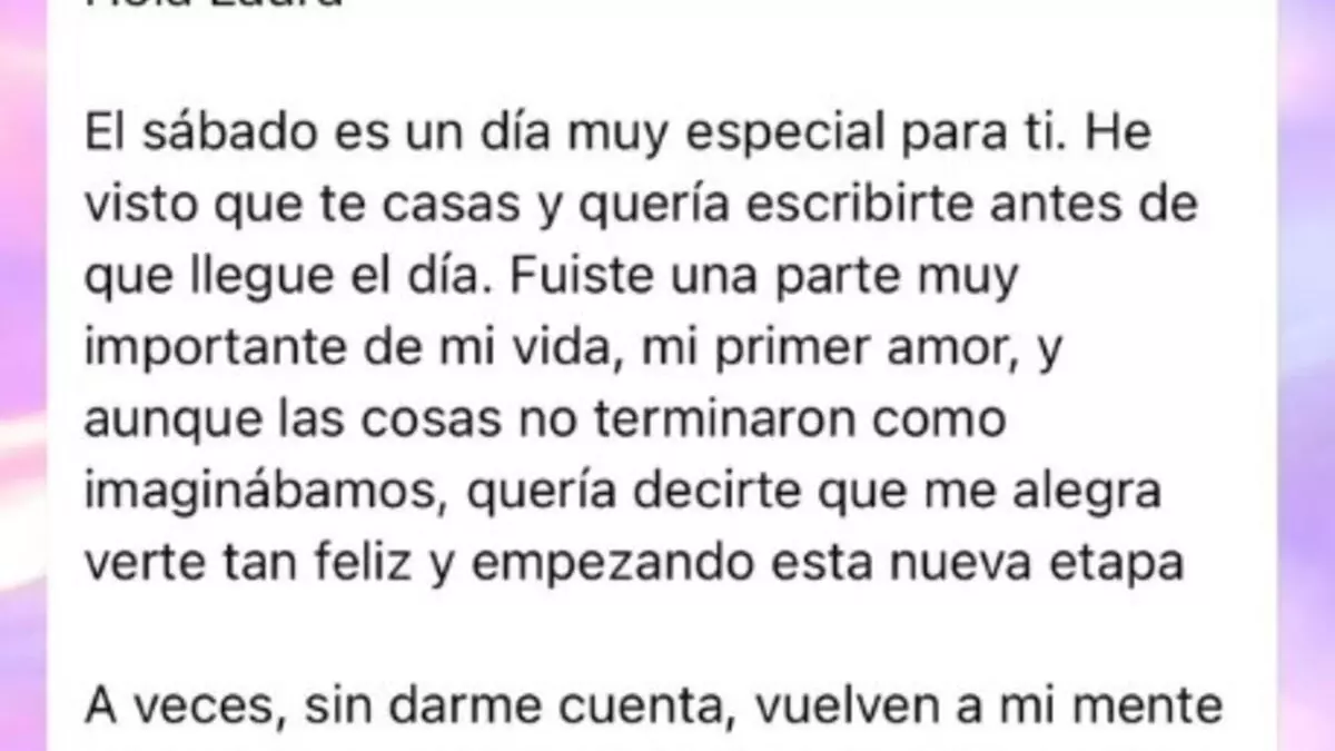 La carta de un ex a su primer amor a punto de casarse que ha dividido las redes sociales