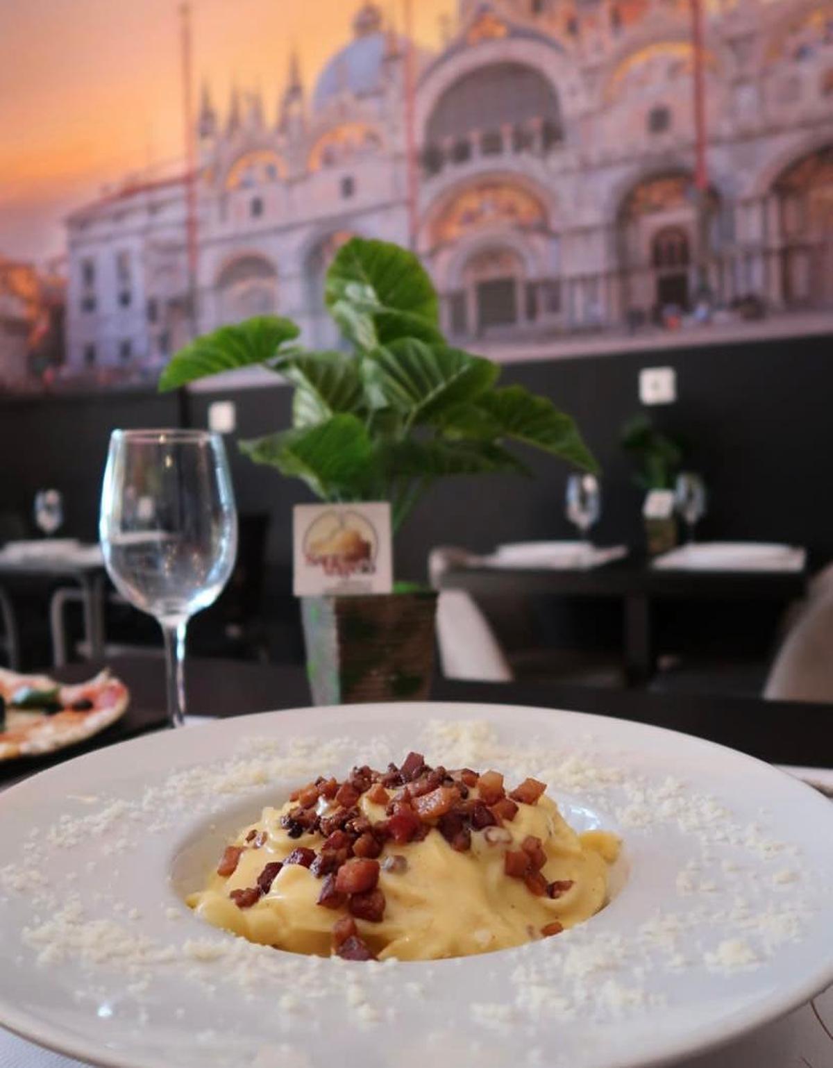 Pasta carbonara de Sant Angelo.