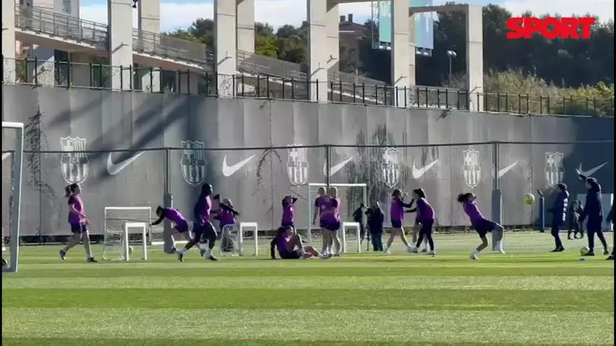 El Barça se prepara para el partido de mañana ante el Madrid CFF