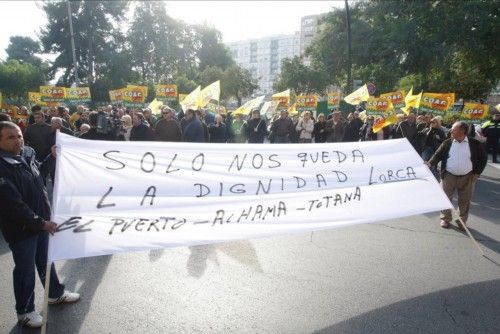 Protesta de agricultores y ganaderos de la comarca del Guadalentín