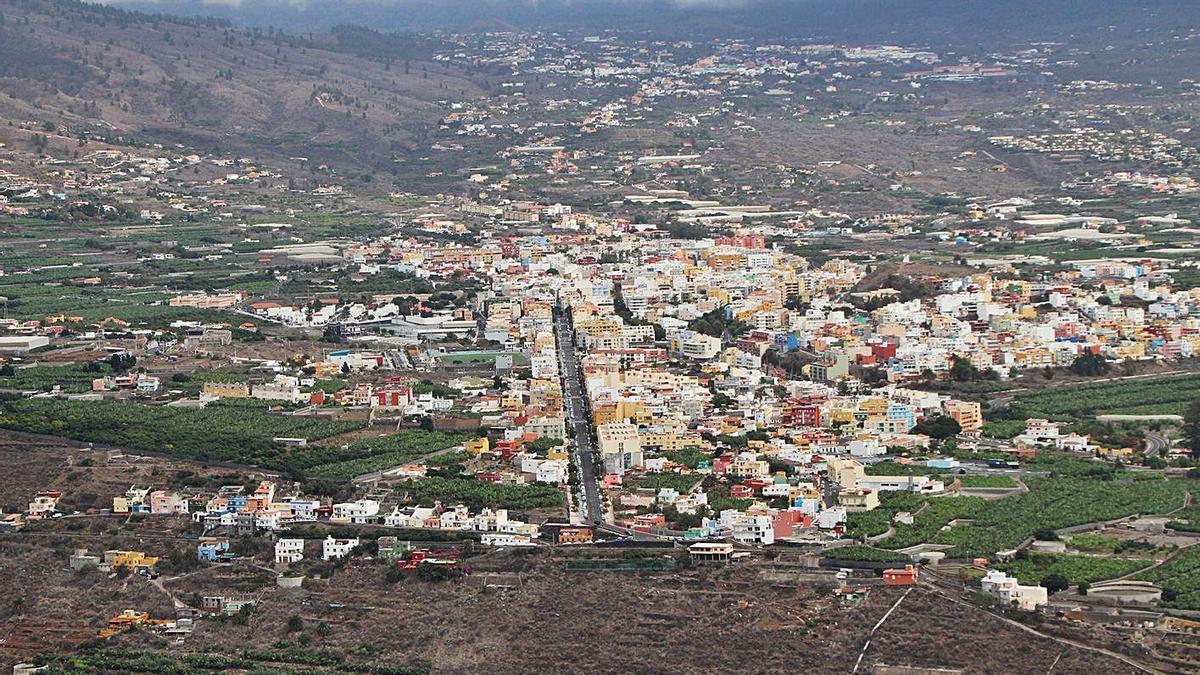 Panorámica de los municipios de El Paso y Los Llanos de Aridane.