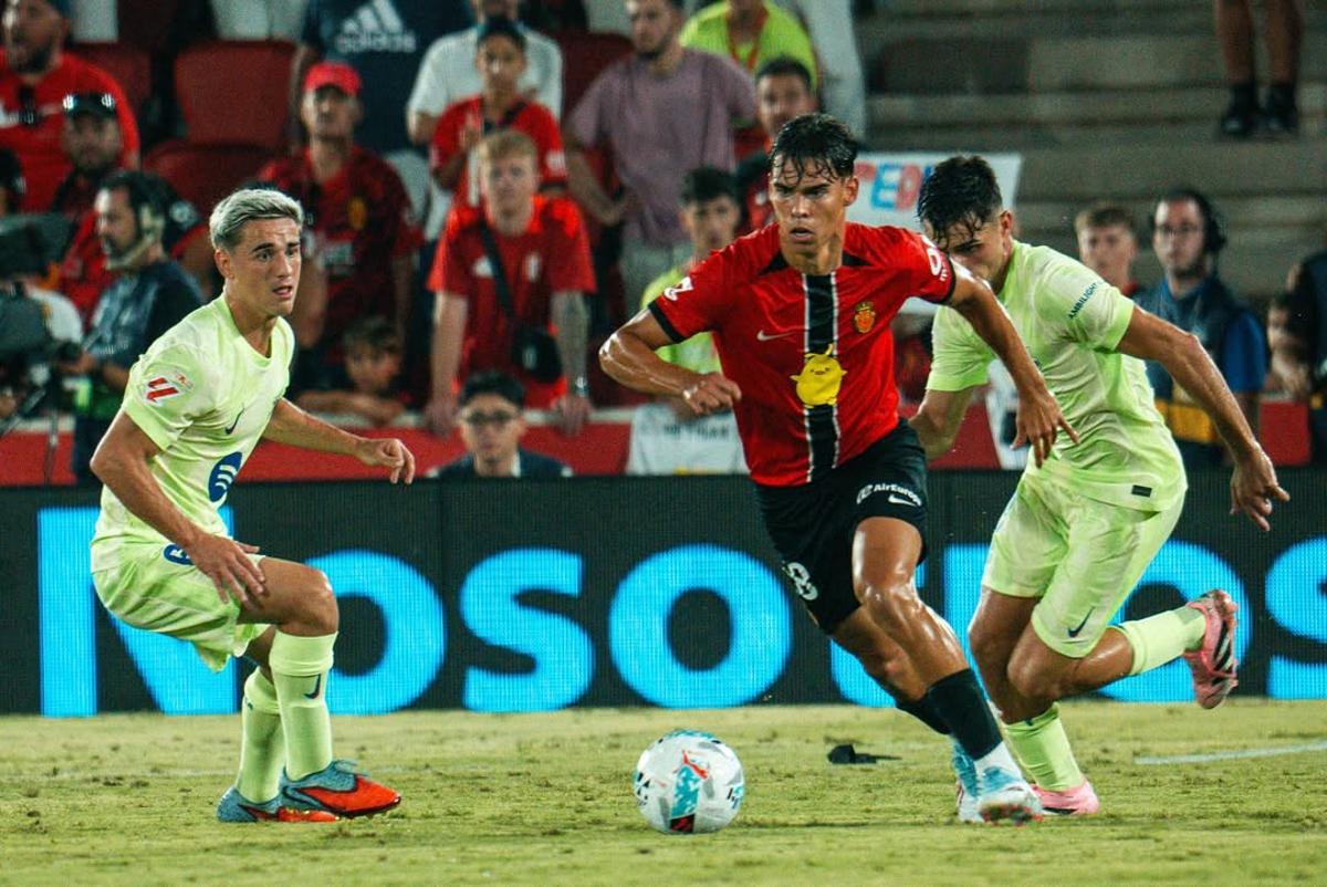 Jan Salas, en el partido de la primera jornada contra el Barça en Son Moix
