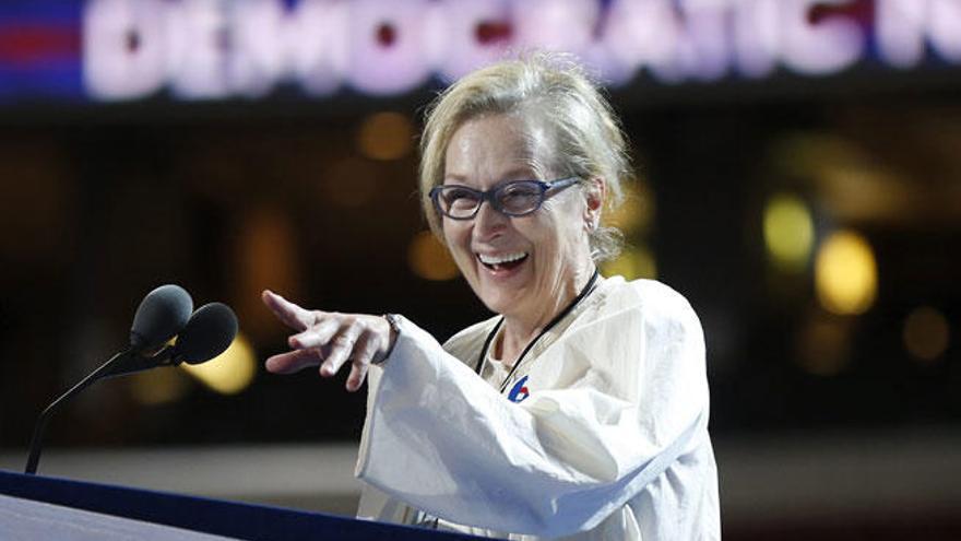 Meryl Streep durante la Convención Nacional Demócrata.