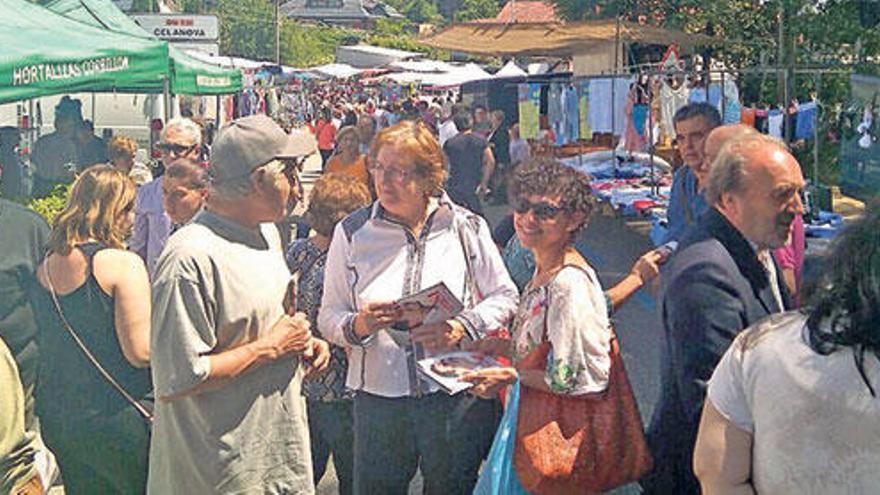 Los socialistas, de la feria de Ramirás a la de Maceda