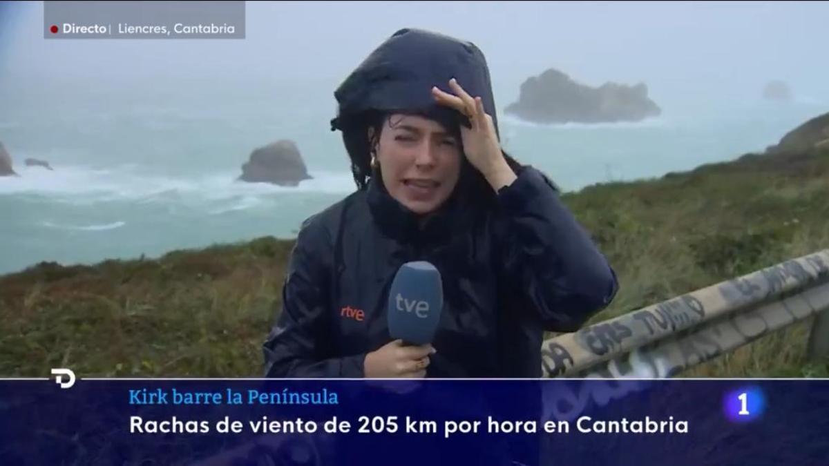 La reportera Laura Samperio en el 'Telediario'