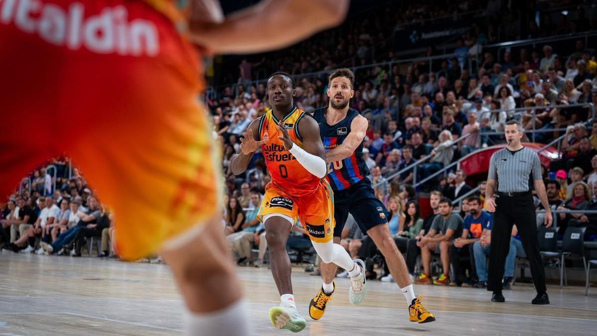 Jared Harper, en el primer partido de cuartos de final ante el Barça en el Palau