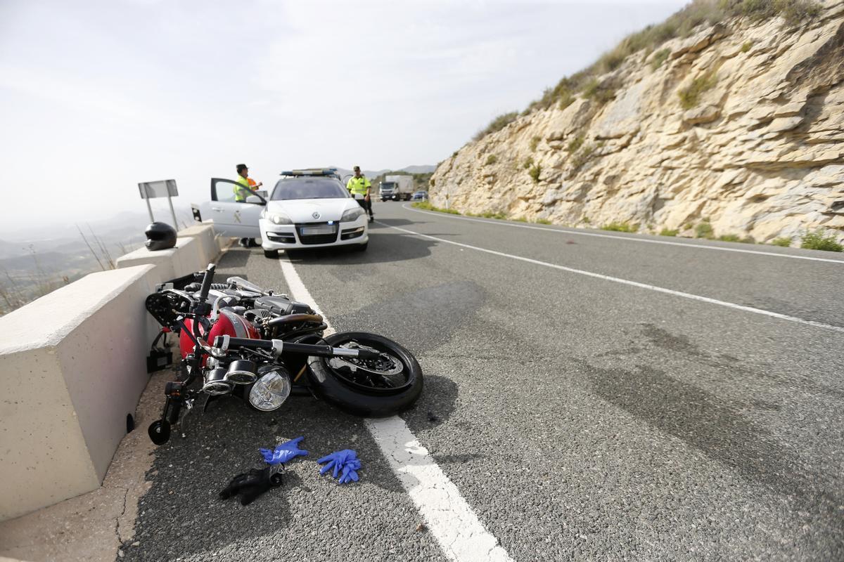 Accidente mortal de un motorista el año pasado en La Carrasqueta