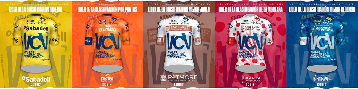 Los maillots distintivos de la Volta CV 2026.