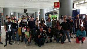 Los turistas españoles atrapados en el aeropuerto de Fuerteventura.