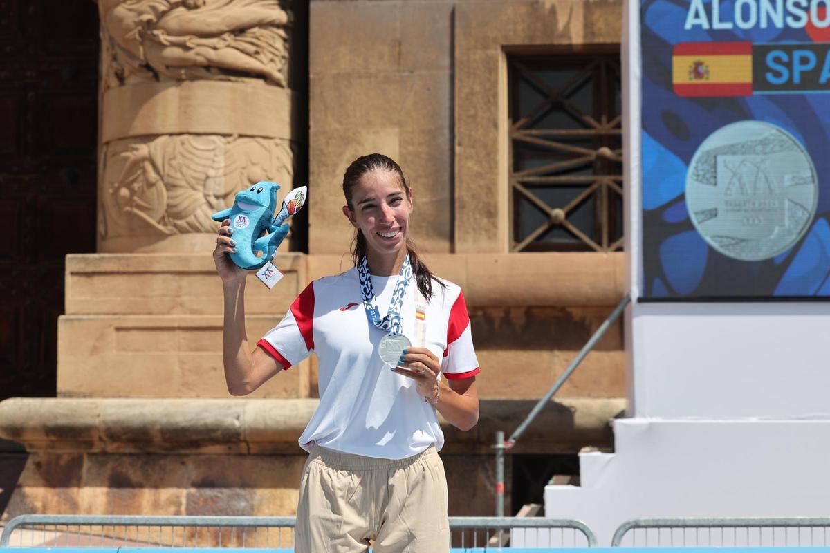 La ciclista Sandra Alonso, subcampeona en la prueba contrarreloj.