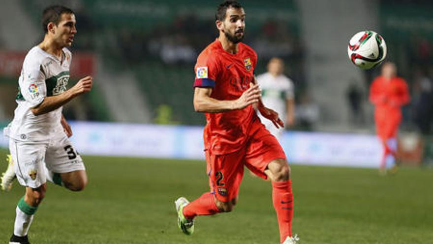 Martín Montoya se desliga del Barça y hoy viaja a Valencia a pasar la revisión