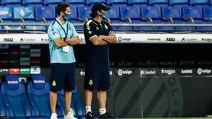 jmexposito53922269 rufete coach of rcd espanyol and raul tamudo during la liga 200628223440