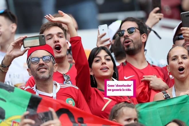 Georgina Rodríguez, una hincha más de la Selección de Portugal