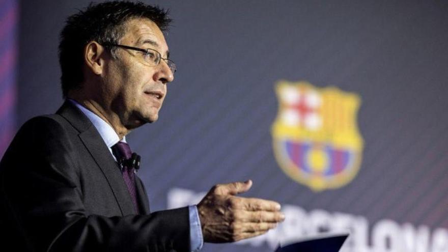 Imatge recurs del president del FC Barcelona, Josep Maria Bartomeu, en l&#039;Assamblea 2018