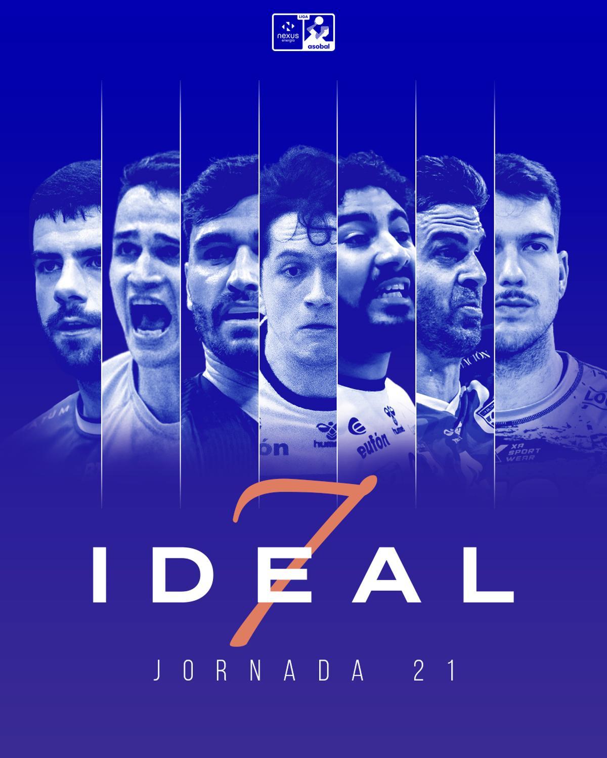 El siete de la jornada 21 en la liga Asobal.