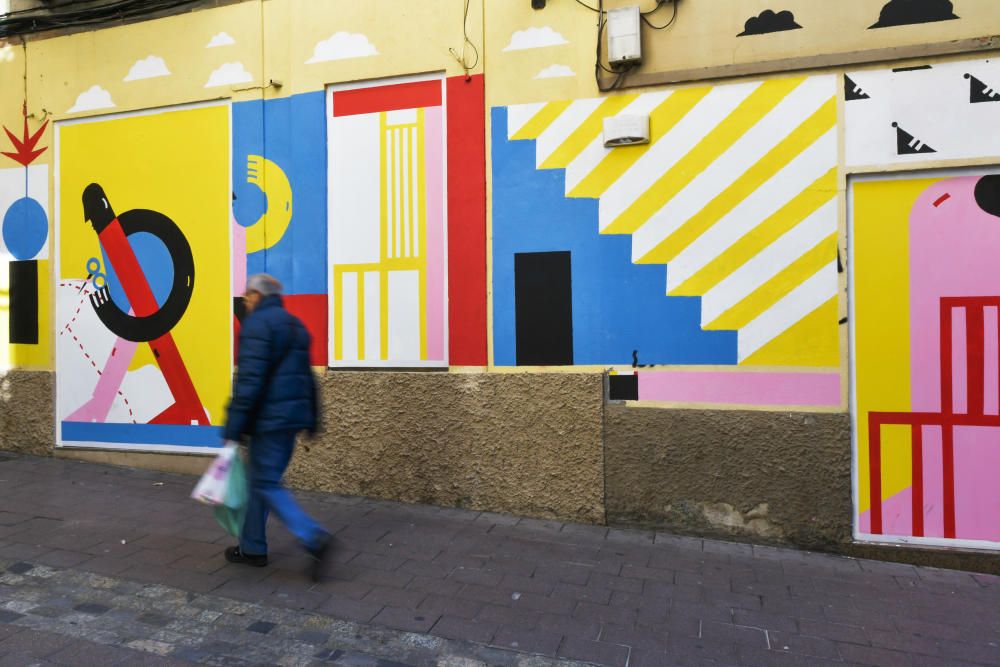 Mural de Berni Puig al carrer Vilanova de Manresa