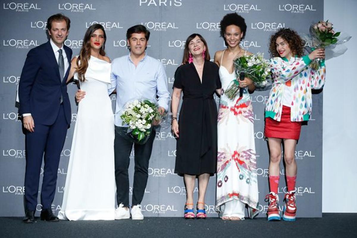 Sara Carbonero, con los ganadores de la MBFWM