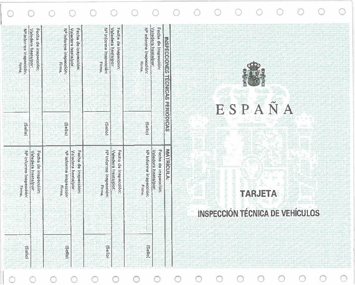 La tarjeta de la ITV