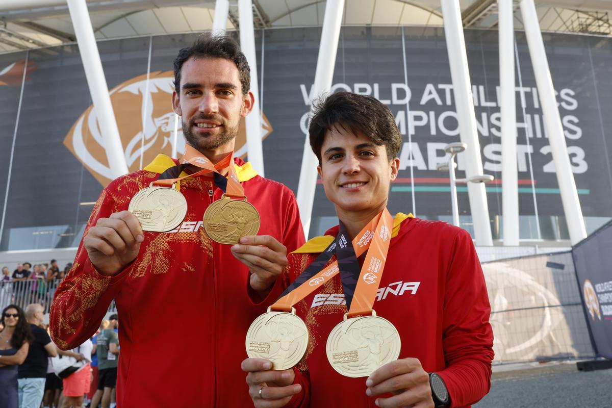 Los marchadores españoles Álvaro Martín y María Pérez, campeones del mundo de 20 km y 30 km marcha, buscarán el oro en los Juegos de París