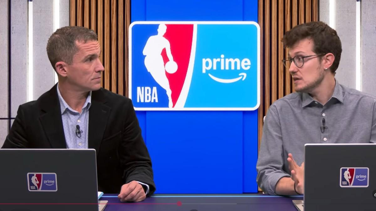 Lalo Alzueta y Andrés Monje, comentaristas de la NBA en Prime
