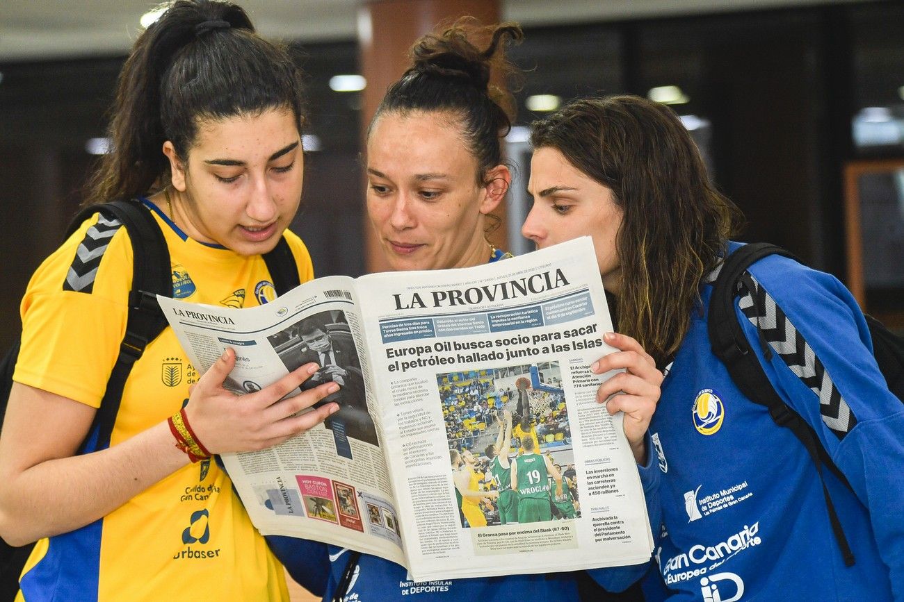 Visita a LA PROVINCIA del equipo de voleibol Gran Canaria Urbaser