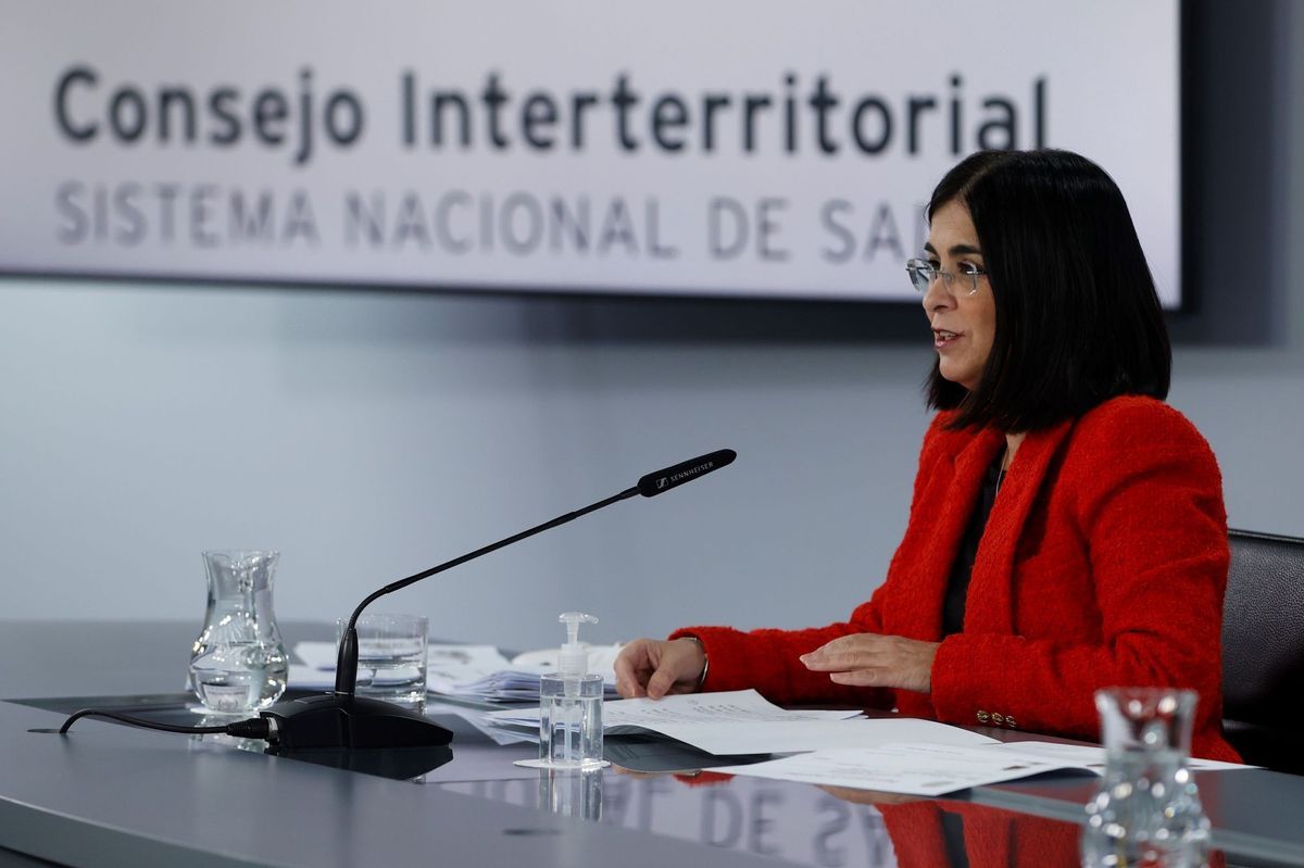 La ministra de Sanidad, Carolina Darias, tras la Interterritorial.