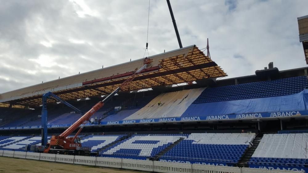 Riazor empieza a decir adiós a su cubierta