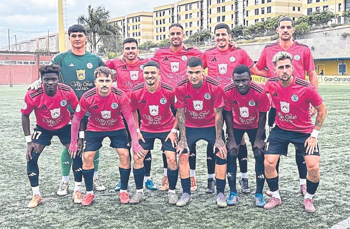 Alineación titular del Marino en el partido de ayer.