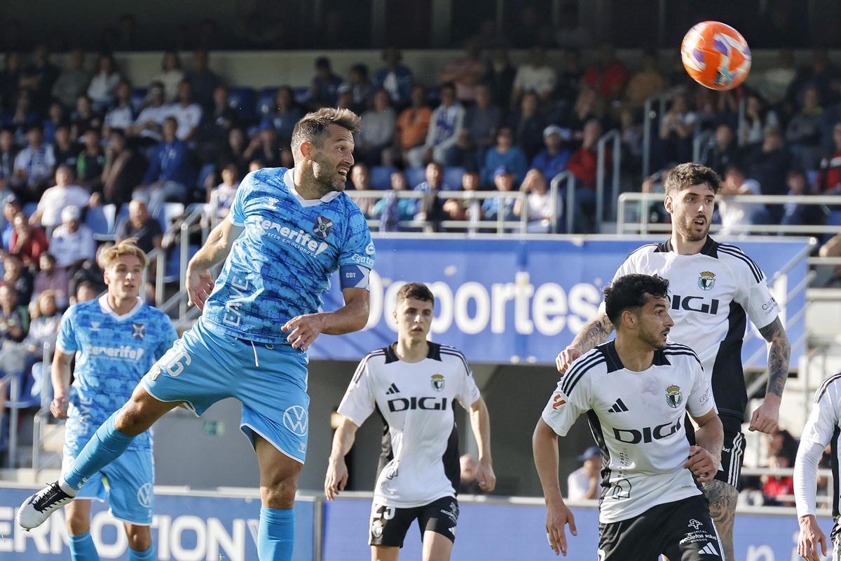Aitor Sanz, en el duelo liguero frente al Burgos.