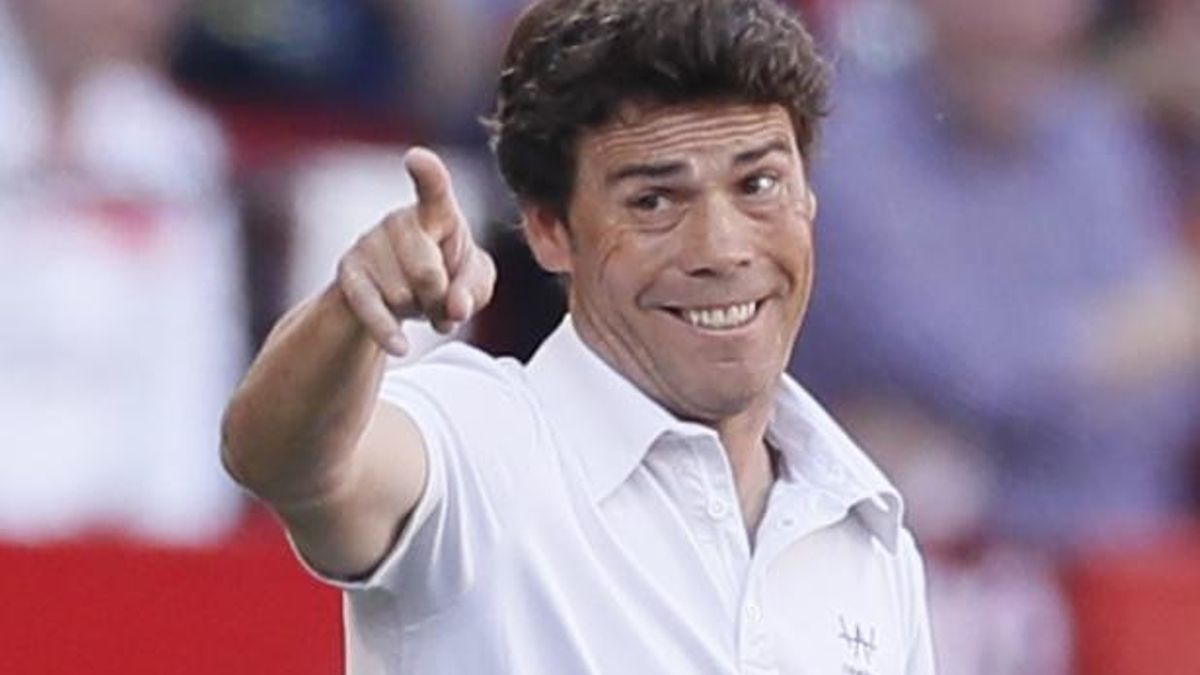 Rubi, en un partido del Almería