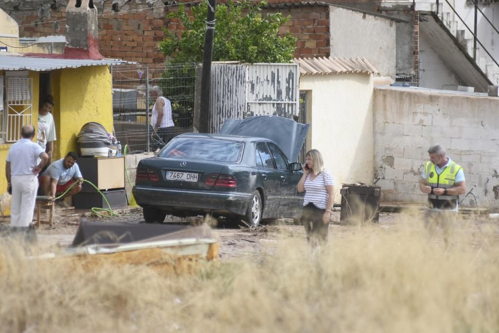 Estampa desoladora en la pedanía de Javalí Viejo tras el diluvio de madrugada