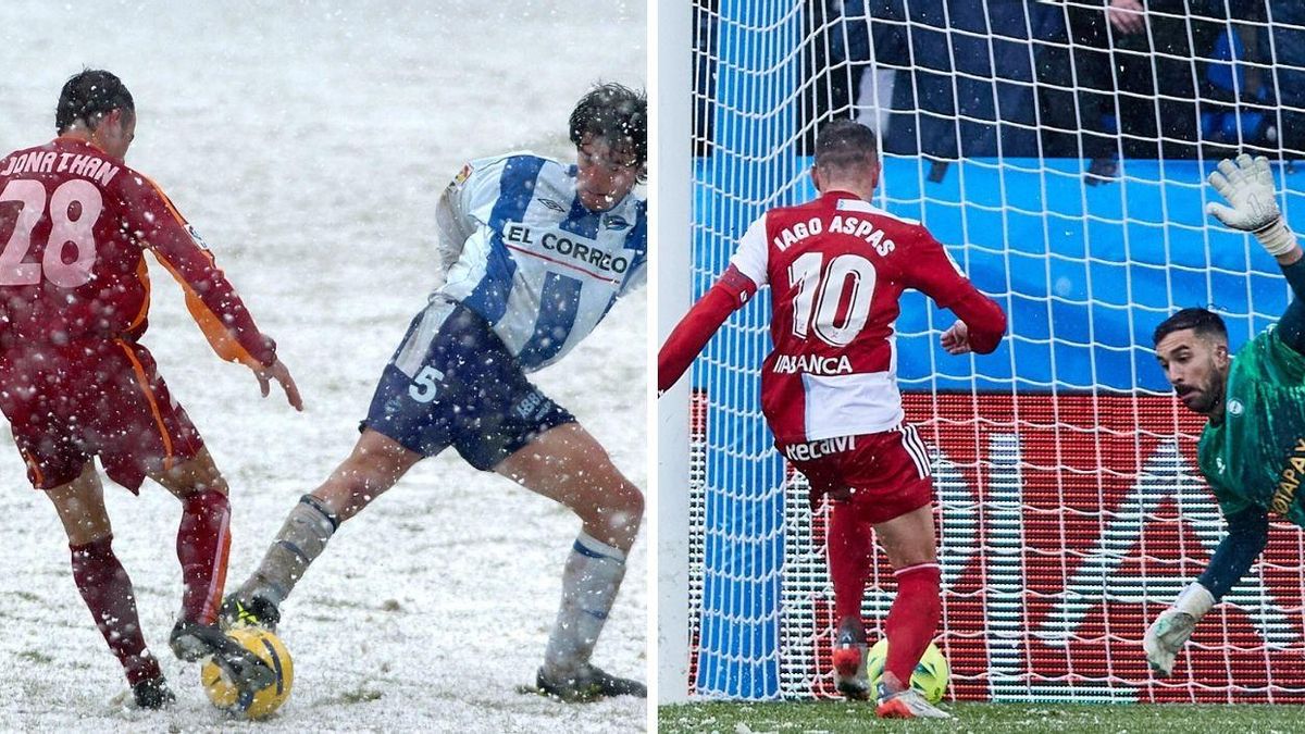 Jonathan e Iago Aspas, en las victorias ante el Alavés bajo la nieve