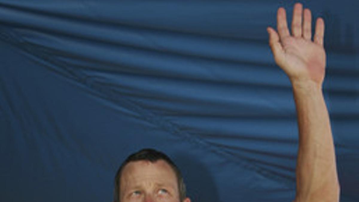 Lance Armstrong, en Australia, ayer.