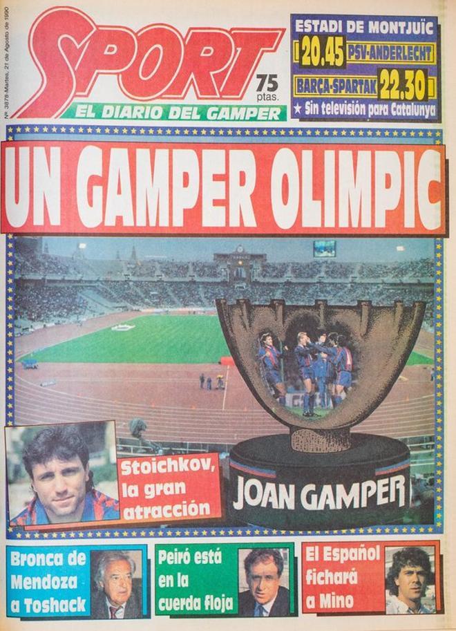 1990 - El Barça disputaba el trofeo Joan Gamper en el Estadi Olímpic ante el Anderlecht