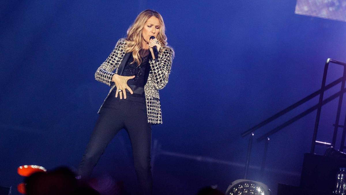 Celine Dion en un de sus conciertos en Las Vegas.