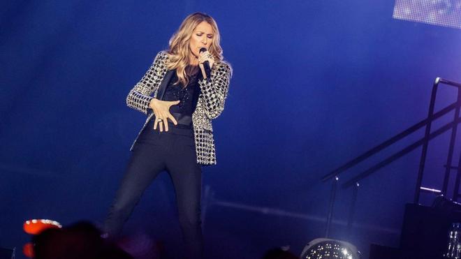 Celine Dion en un de sus conciertos en Las Vegas.
